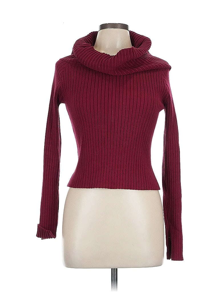 Pre-owned Lulus Turtleneck Sweater In Burgundy