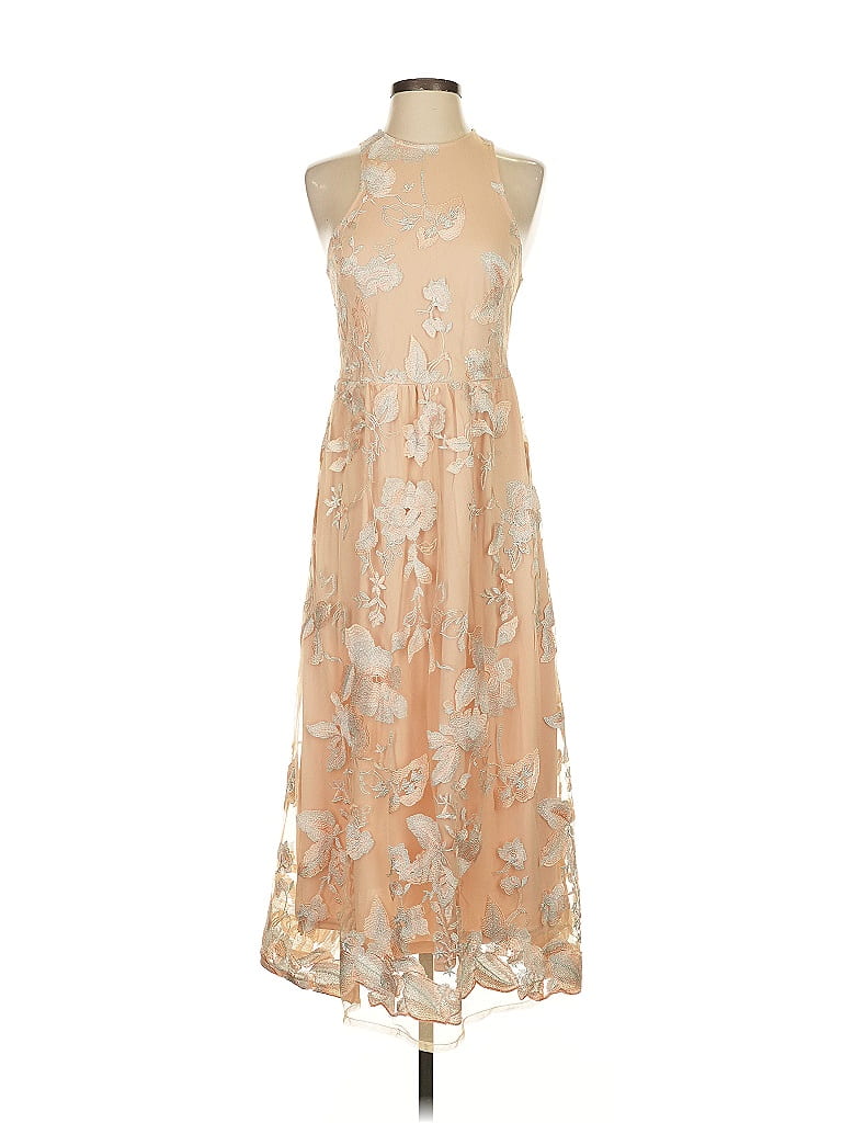 Alexia Admor 100% Nylon Tan Cocktail Dress Size S - photo 1