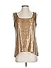 Worth 100% Polyester Gold Sleeveless Blouse Size 4 - photo 1