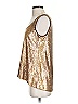 Worth 100% Polyester Gold Sleeveless Blouse Size 4 - photo 4
