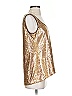 Worth 100% Polyester Gold Sleeveless Blouse Size 4 - photo 3