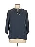 Violet & Claire 100% Polyester Blue 3/4 Sleeve Blouse Size XL - photo 1