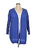 Terra & Sky 100% Polyester Blue Cardigan Size 0X - photo 1