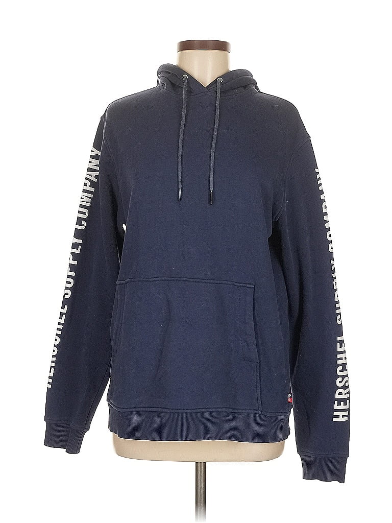 Pre-owned Assorted Brands Pullover Hoodie In Blue