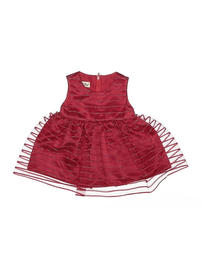 Pre-owned Purple Rose Babies' Dress In Burgundy