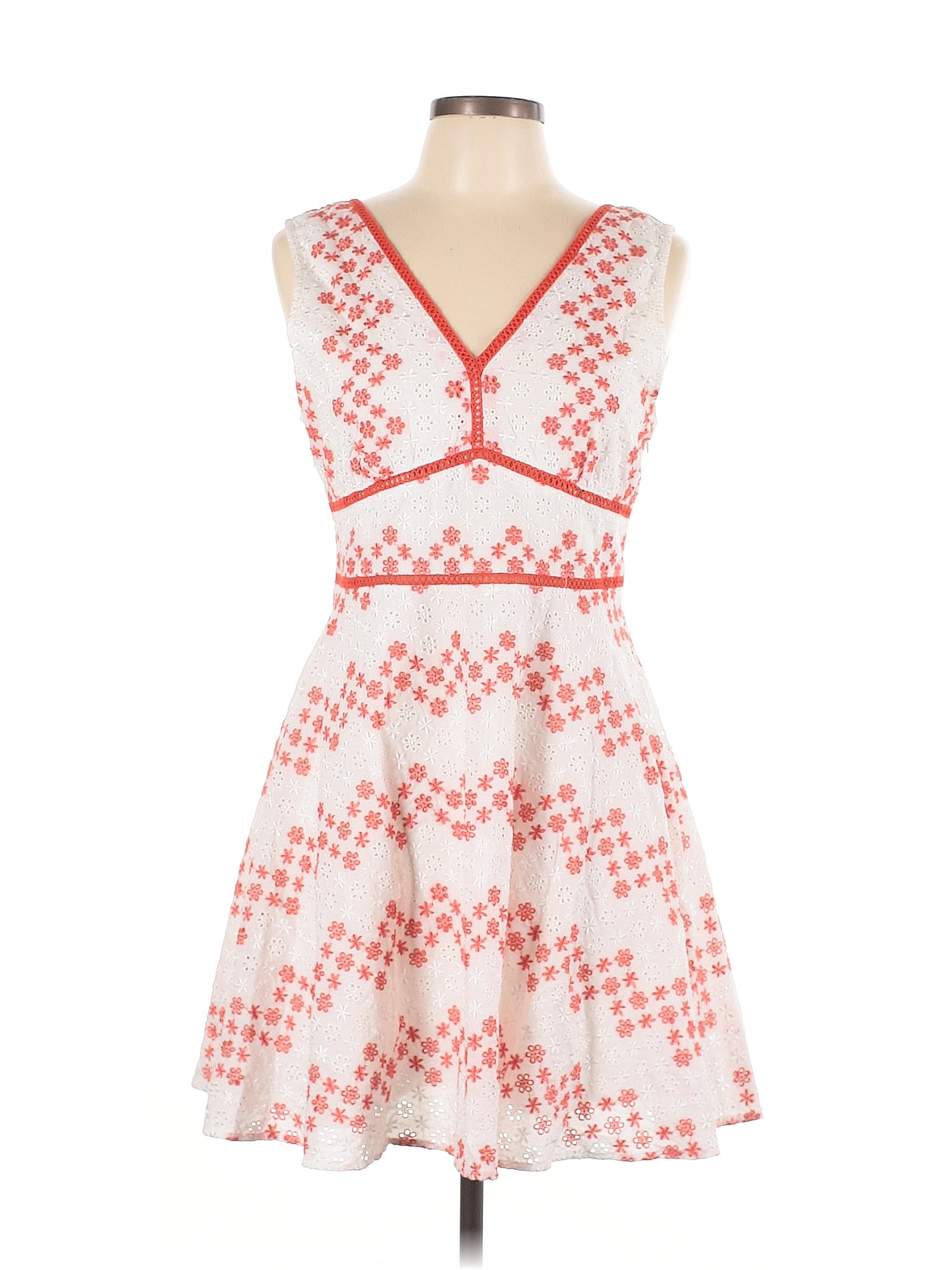 Blue Rain Argyle White Cocktail Dress Size L
