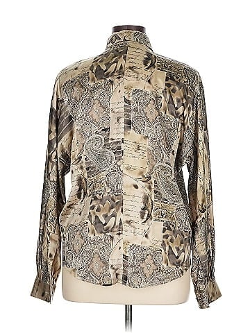 Linda Allard Ellen Tracy Long Sleeve Silk Top (view 2)