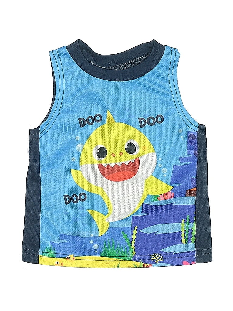 Pre-owned Pinkfong Babies' Sleeveless T-shirt In Blue