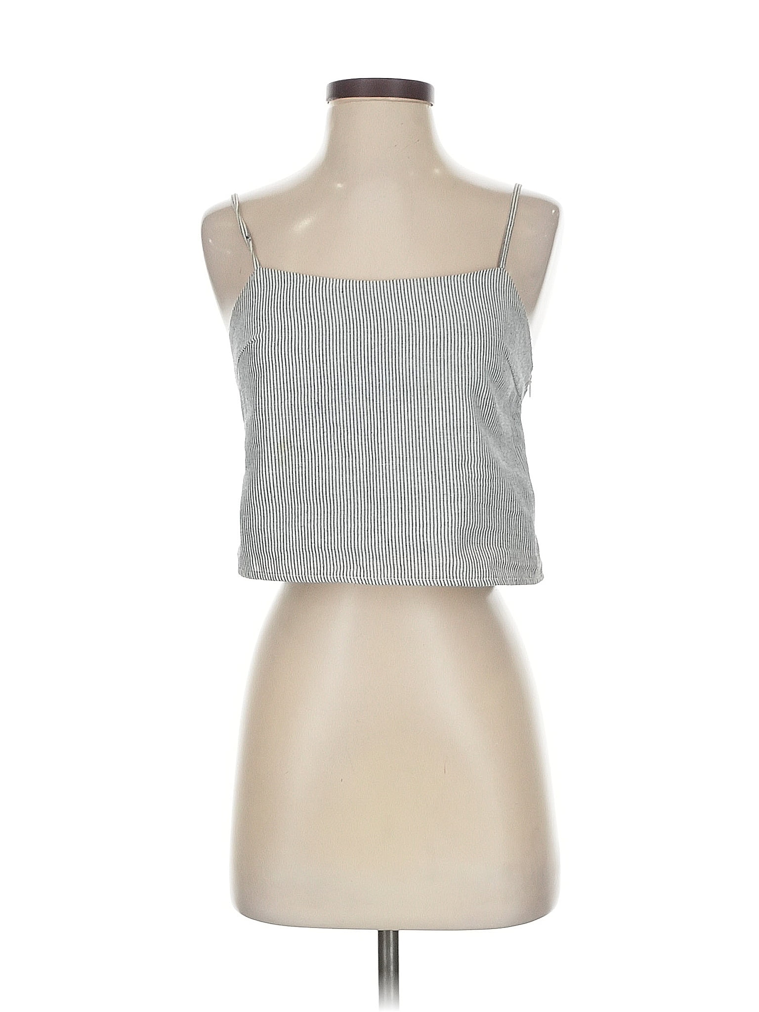 Brandy Melville 100% Cotton Gray Sleeveless Top Size P (petite)