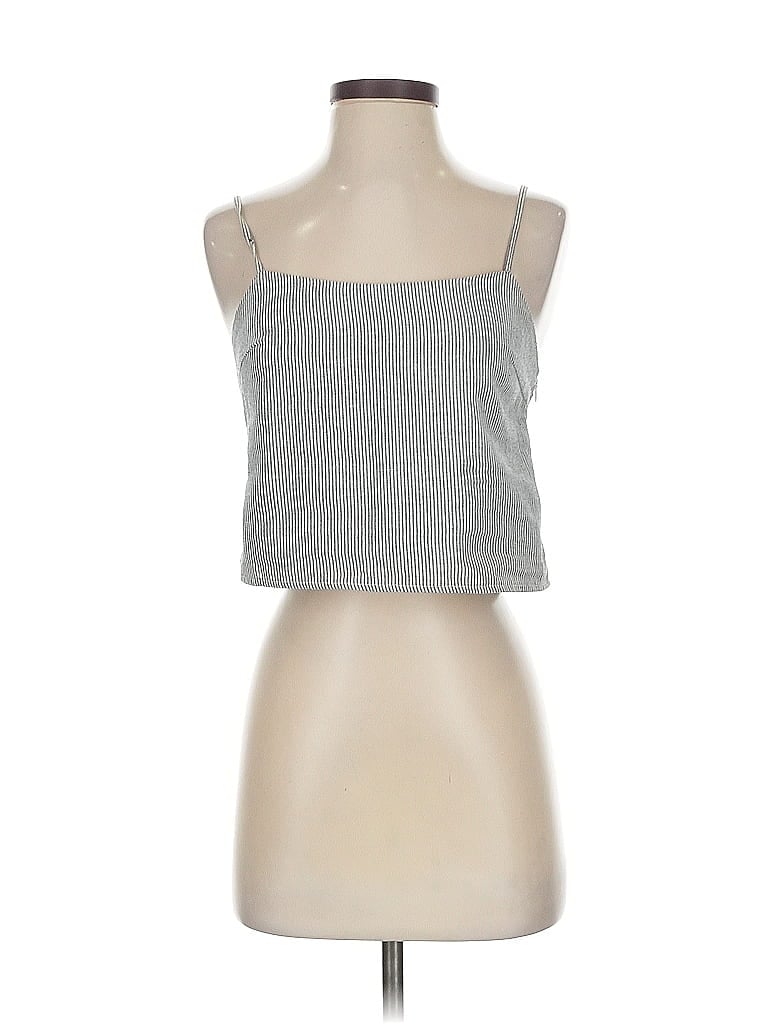 BRANDY MELVILLE Pre-owned Sleeveless Top Gray Square Neckline Tops