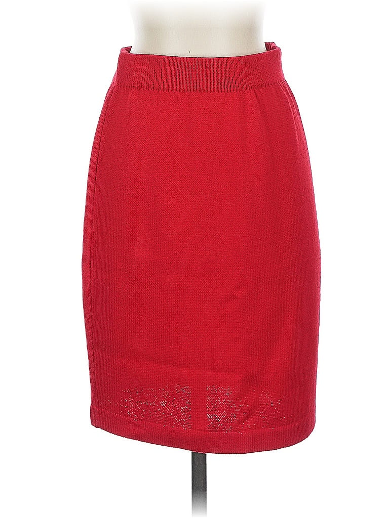 St. John Collection Solid Red Casual Skirt Size 2 - photo 1