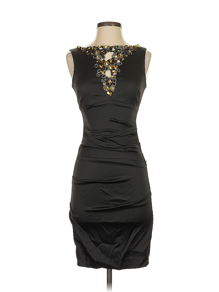 Cache Black Cocktail Dress Size 2 - photo 1