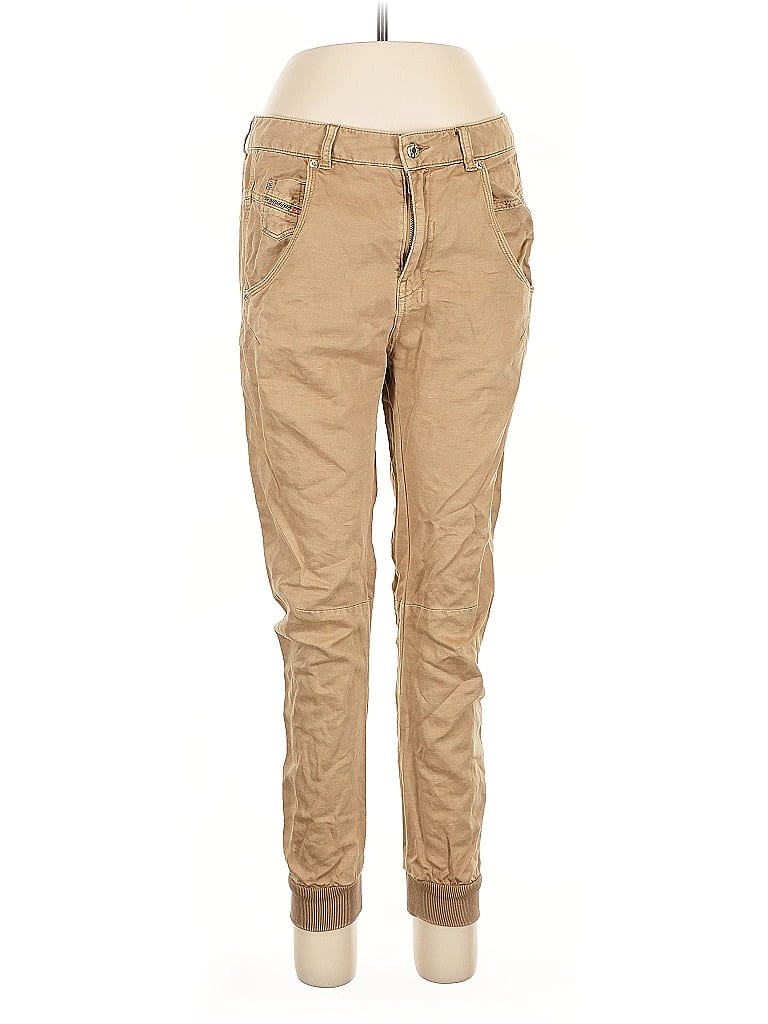 Diesel Solid Tan Linen Pants Size 10 (estimated) - photo 1