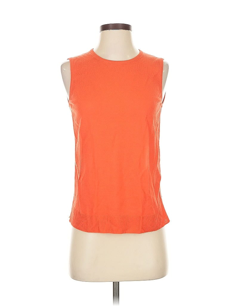 Pre-owned Ann Taylor Sleeveless T-shirt In Orange