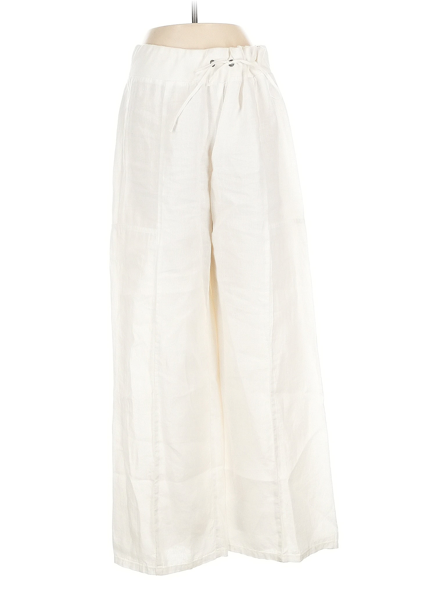 Eileen Fisher 100% Linen Ivory Linen Pants Size M