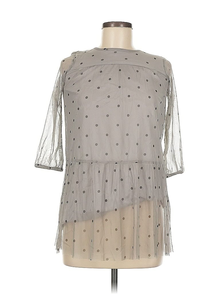 Pre-owned Old Navy Short Sleeve Blouse In Gray