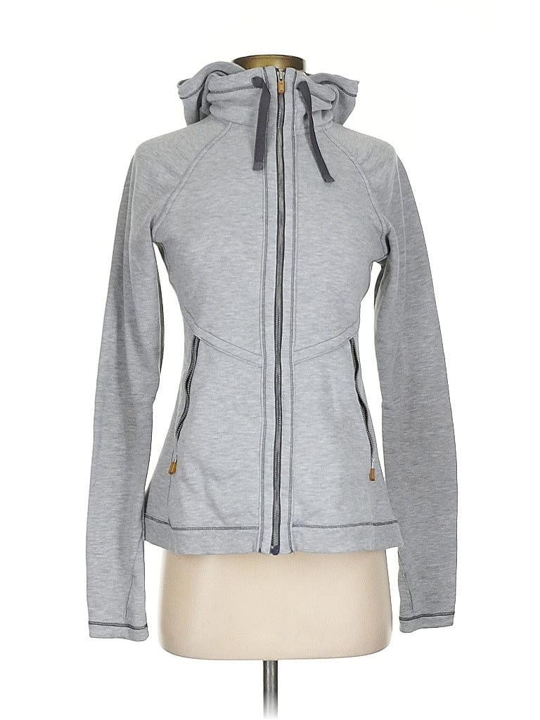 Pre-owned Moving Comfort Zip Up Hoodie In Gray