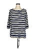 T by Talbots Blue 3/4 Sleeve T-Shirt Size 1X - photo 1