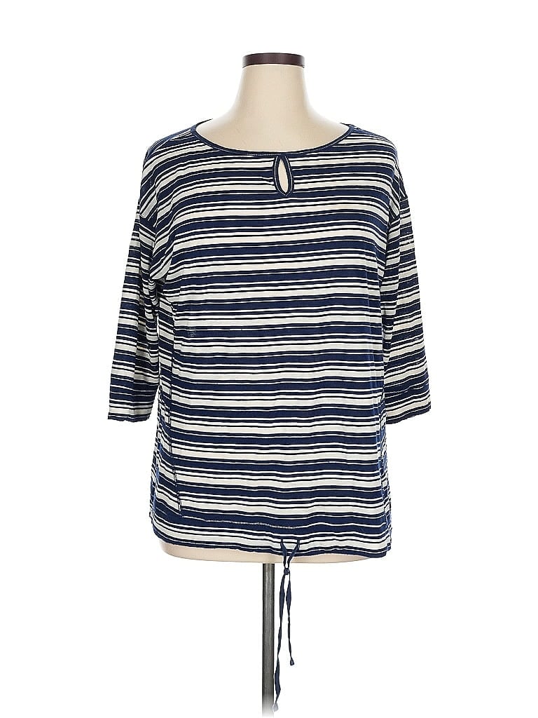 T by Talbots Blue 3/4 Sleeve T-Shirt Size 1X - photo 1