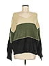 Elan Color Block Green Pullover Sweater Size M - photo 1
