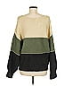 Elan Color Block Green Pullover Sweater Size M - photo 2