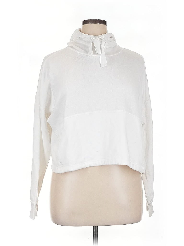 Pre-owned Z By Zella Turtleneck Sweater In White