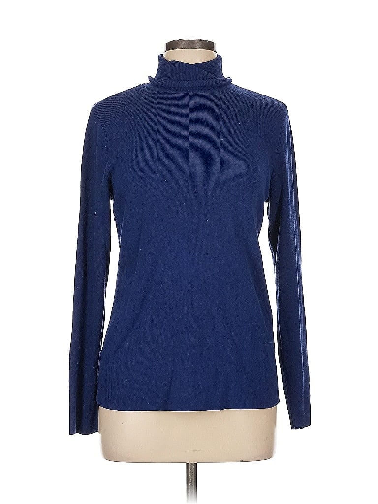 CHICO'S Pre-owned Turtleneck Sweater In Blue