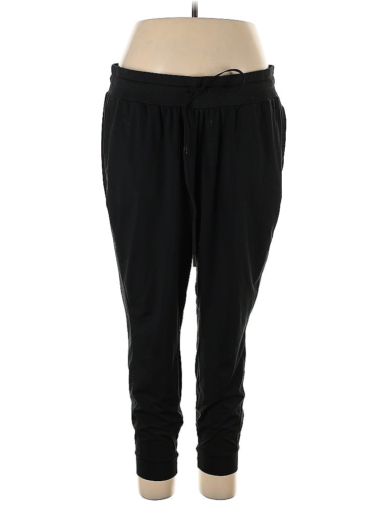 Fabletics Solid Black Track Pants Size XXL - photo 1