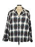 SKIMS Plaid Gray 3/4 Sleeve Blouse Size 4X - photo 1