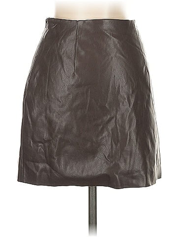 OAK + FORT Faux Leather Skirt (view 2)