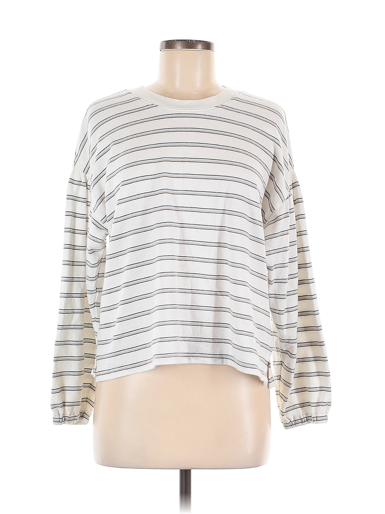Madewell Silver Long Sleeve T-Shirt Size M - 48% off | ThredUp