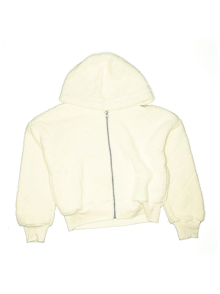 Abercrombie 100% Polyester Ivory Fleece Jacket Size 11 - 12 - photo 1