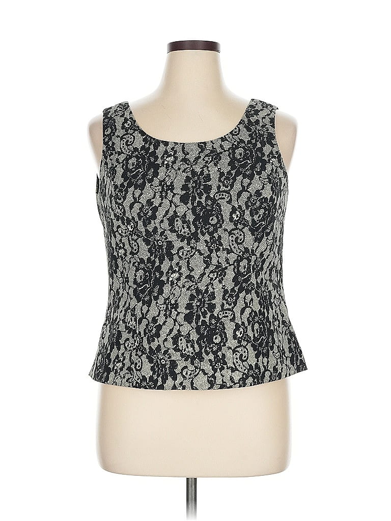 Jones Studio Black Sleeveless Top Size 14 - photo 1