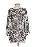 Joie 100% Silk Animal Print Silver Brown 3/4 Sleeve Silk Top Size XS - photo 2