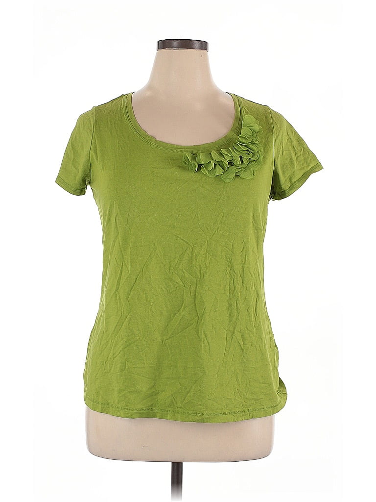 Lane Bryant Outlet Green Short Sleeve Top Size 14 - 16 Plus - photo 1