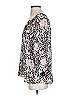 Joie 100% Silk Animal Print Silver Brown 3/4 Sleeve Silk Top Size XS - photo 5