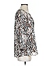 Joie 100% Silk Animal Print Silver Brown 3/4 Sleeve Silk Top Size XS - photo 4