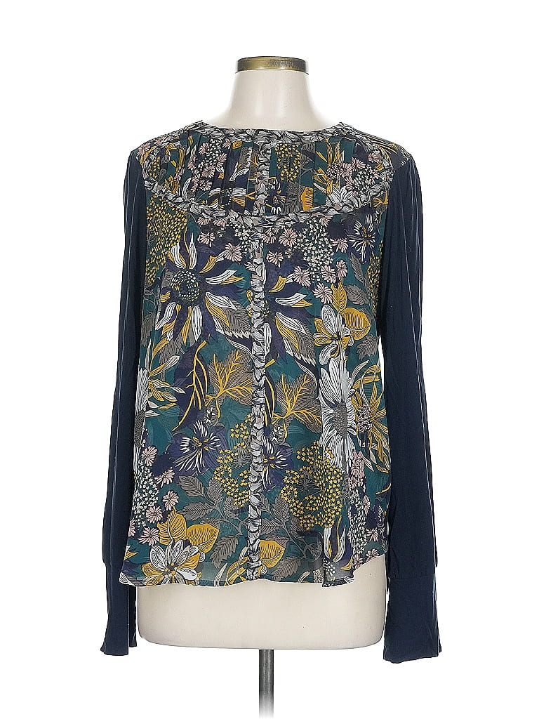Tiny Blue Long Sleeve Blouse Size L - photo 1