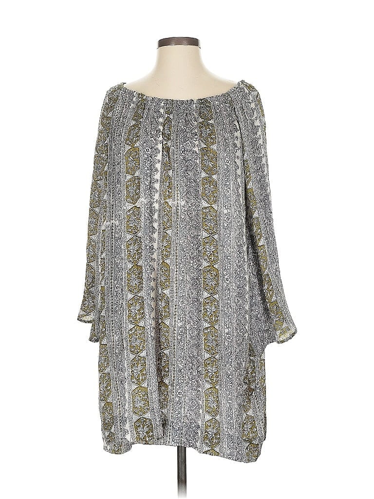 Calypso St. Barth 100% Silk Paisley Gray Casual Dress Size S - photo 1