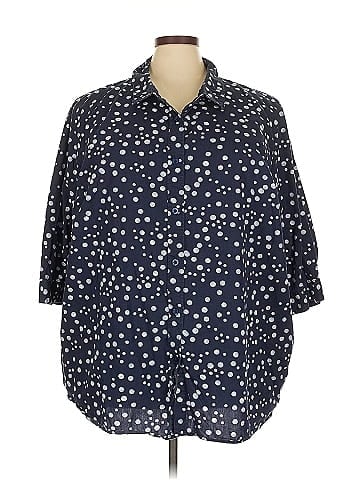 Woman Within 3/4 Sleeve Button-Down Shirt (view 1)