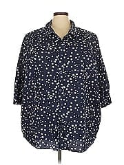 Woman Within 3/4 Sleeve Button Down Shirt