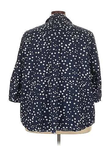 Woman Within 3/4 Sleeve Button-Down Shirt (view 2)