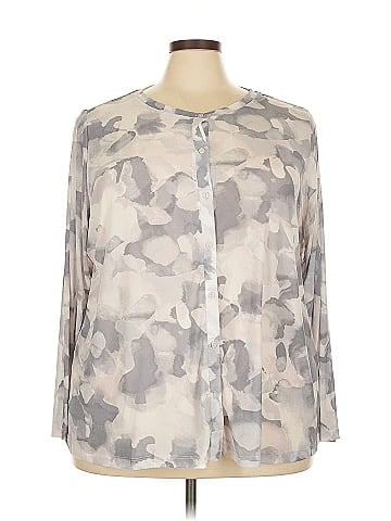 LOGO by Lori Goldstein 3/4 Sleeve Blouse (view 1)