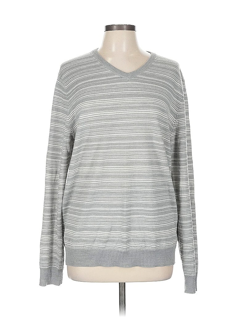 Pre-owned Calvin Klein Long Sleeve T-shirt In Silver
