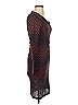 M Missoni 100% Polyester Chevron-herringbone Burgundy Black Cocktail Dress Size EU (IT) 38 / US 2 - photo 3