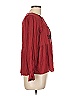 Blue Rain 100% Rayon Burgundy Long Sleeve Blouse Size L - photo 3