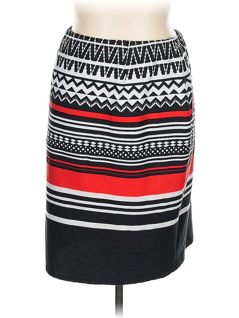 Roz & Ali Graphic Black Casual Skirt Size 1X - photo 1