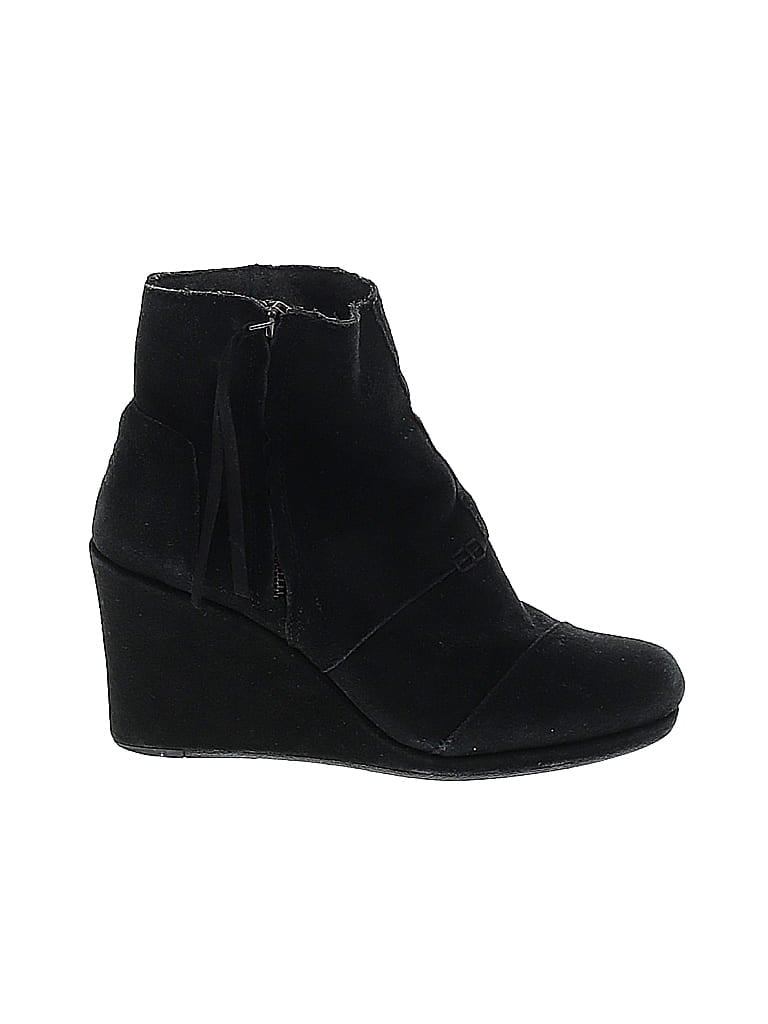 TOMS Black Wedges Size 7 1/2 - photo 1