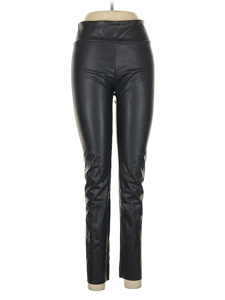 Pre-owned Splendid Faux Leather Pants In Black