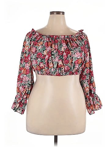 Shein Curve 3/4 Sleeve Blouse (view 1)